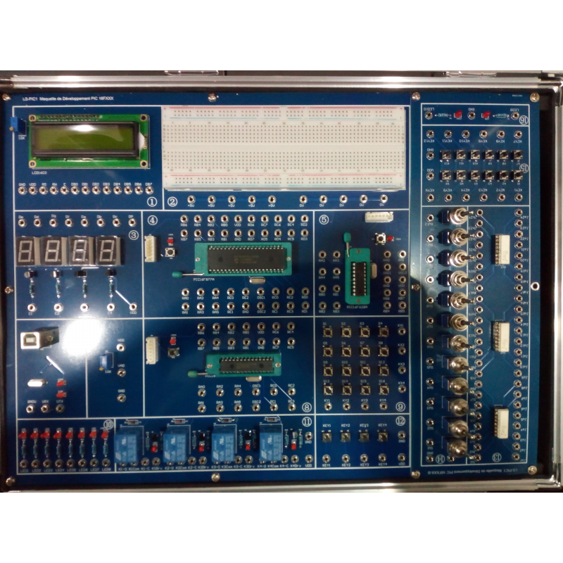 Maquette de développement Microcontrôleur 16FXXX (DIP 18/28/40